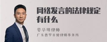 网络发言的法律规定有什么