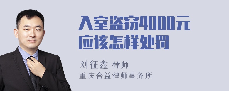 入室盗窃4000元应该怎样处罚