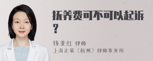 抚养费可不可以起诉？