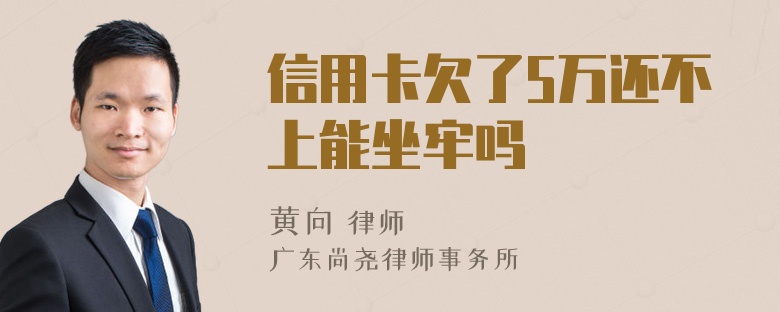 信用卡欠了5万还不上能坐牢吗