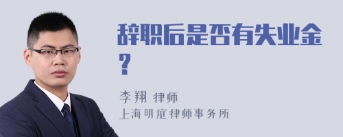 辞职后是否有失业金？