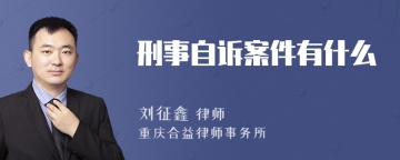 刑事自诉案件有什么