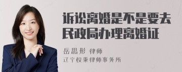 诉讼离婚是不是要去民政局办理离婚证