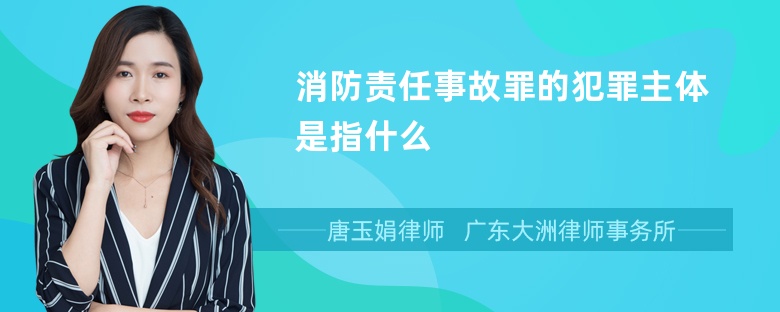 消防责任事故罪的犯罪主体是指什么