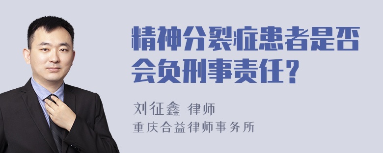 精神分裂症患者是否会负刑事责任？