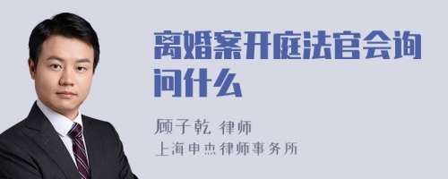 离婚案开庭法官会询问什么