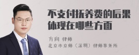 不支付抚养费的后果体现在哪些方面