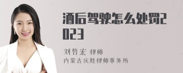 酒后驾驶怎么处罚2023