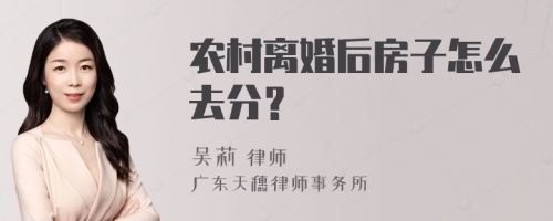 农村离婚后房子怎么去分？