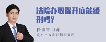 法院办取保开庭能缓刑吗?