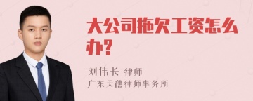 大公司拖欠工资怎么办?