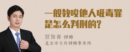 一般教唆他人吸毒罪是怎么判刑的?