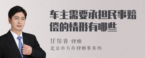 车主需要承担民事赔偿的情形有哪些