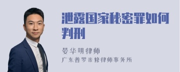 泄露国家秘密罪如何判刑