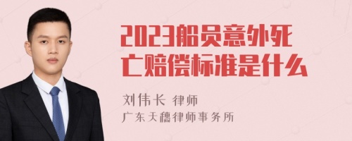 2023船员意外死亡赔偿标准是什么