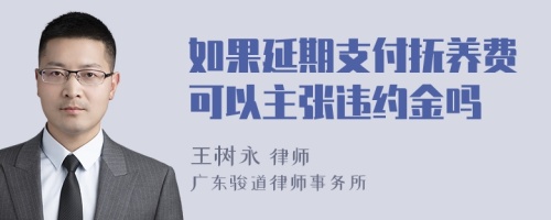 如果延期支付抚养费可以主张违约金吗