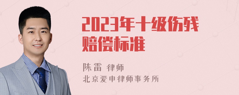 2023年十级伤残赔偿标准