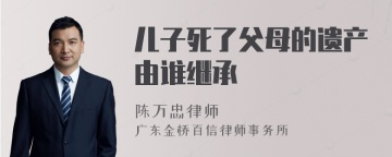 儿子死了父母的遗产由谁继承