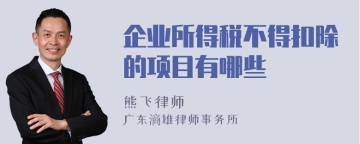 企业所得税不得扣除的项目有哪些