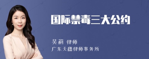 国际禁毒三大公约