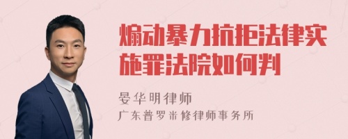 煽动暴力抗拒法律实施罪法院如何判