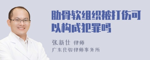 肋骨软组织被打伤可以构成犯罪吗