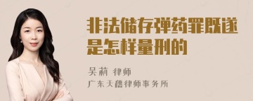 非法储存弹药罪既遂是怎样量刑的