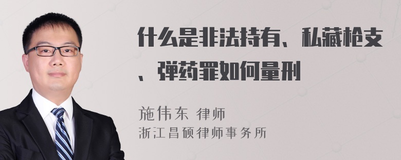 什么是非法持有、私藏枪支、弹药罪如何量刑