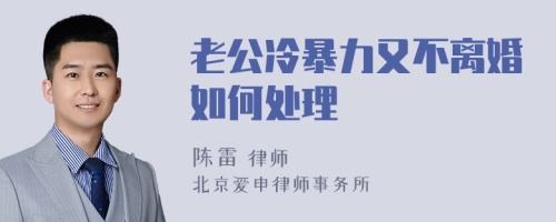 老公冷暴力又不离婚如何处理