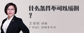 什么条件不可以缓刑？