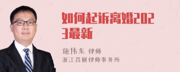 如何起诉离婚2023最新