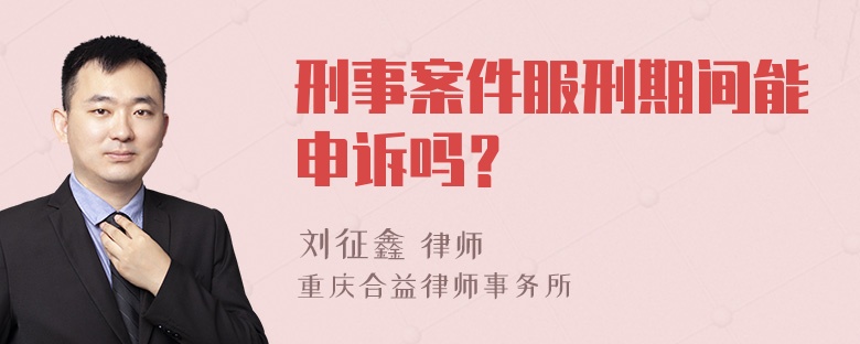 刑事案件服刑期间能申诉吗？