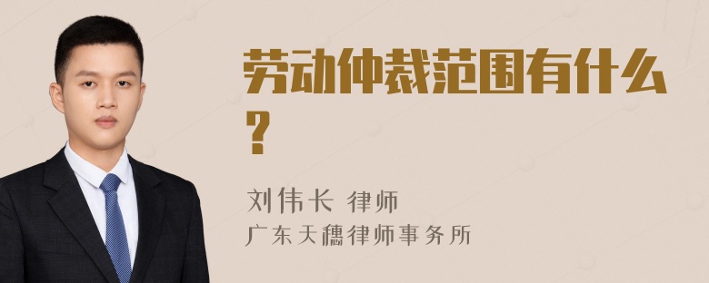 劳动仲裁范围有什么？