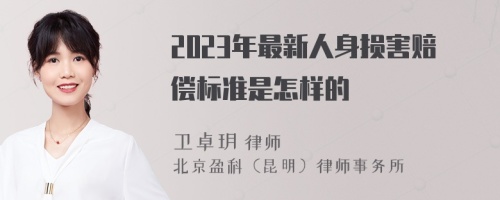 2023年最新人身损害赔偿标准是怎样的