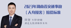 2023年湖南省交通事故（人身损害）赔偿标准