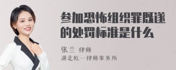 参加恐怖组织罪既遂的处罚标准是什么