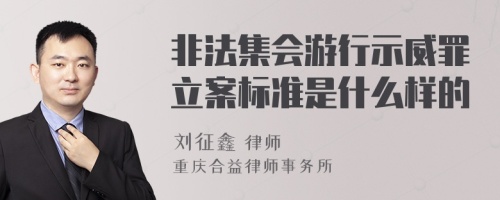 非法集会游行示威罪立案标准是什么样的