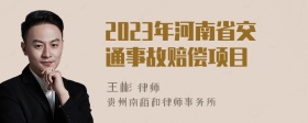 2023年河南省交通事故赔偿项目