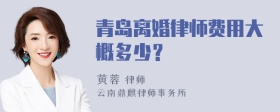 青岛离婚律师费用大概多少？