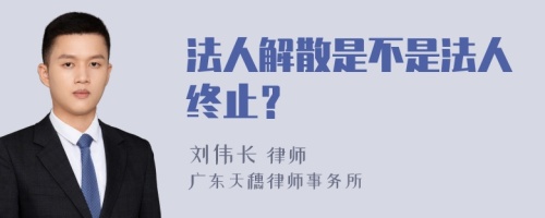 法人解散是不是法人终止？