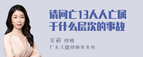 请问亡13人人亡属于什么层次的事故