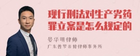 现行刑法对生产劣药罪立案是怎么规定的