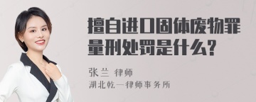 擅自进口固体废物罪量刑处罚是什么?