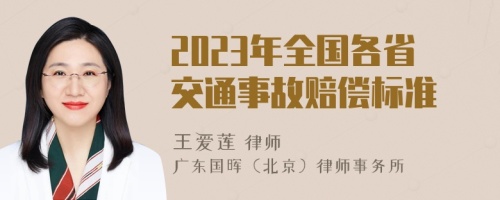 2023年全国各省交通事故赔偿标准