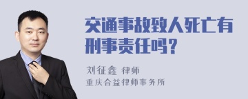 交通事故致人死亡有刑事责任吗？