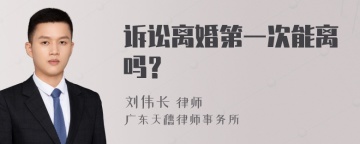 诉讼离婚第一次能离吗？