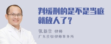 判缓刑的是不是当庭就放人了？