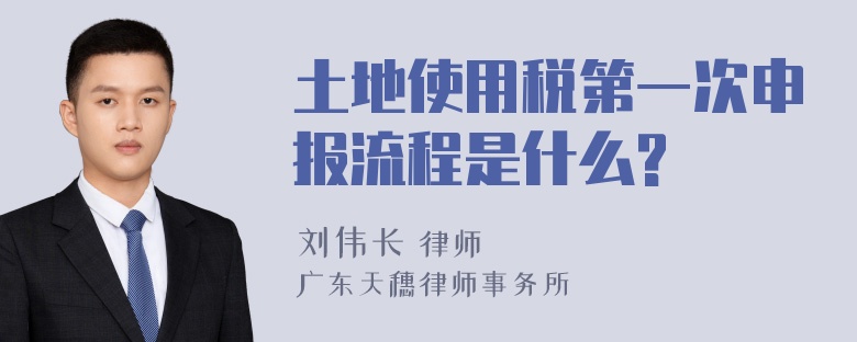 土地使用税第一次申报流程是什么?