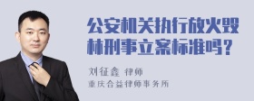 公安机关执行放火毁林刑事立案标准吗？