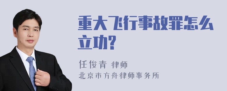 重大飞行事故罪怎么立功?